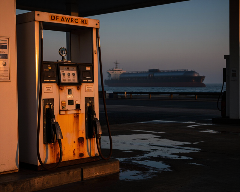 Gas Station and Oil Crisis Concept