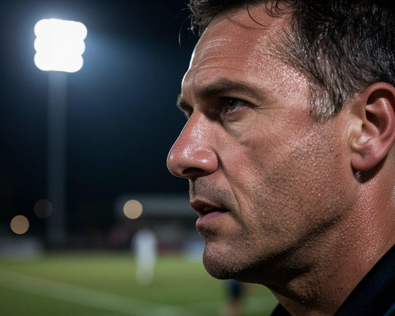 Dramatic Football Coach Portrait