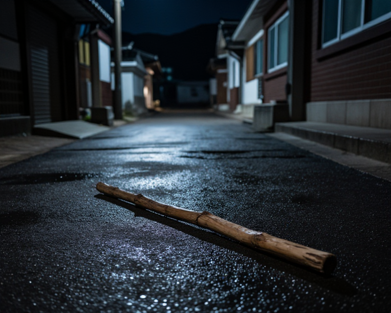 Dark Alleyway with Abandoned Stick